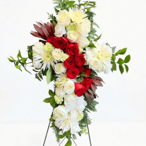 Red & White Standing Cross